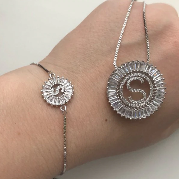 Beautiful Diamond Letter Initial Bracelet