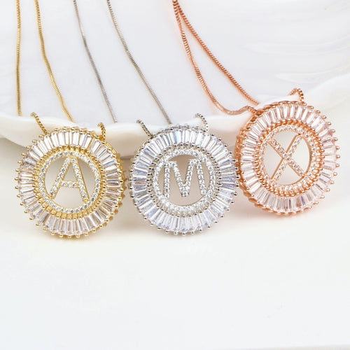 Beautiful Diamond Letter Initial Necklace