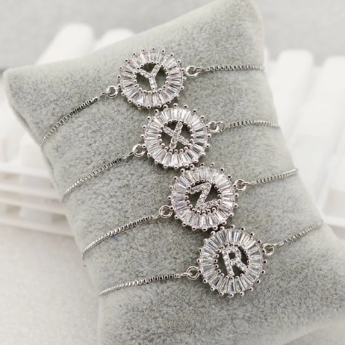Beautiful Diamond Letter Initial Bracelet