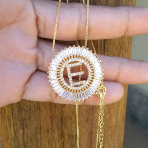 Beautiful Diamond Letter Initial Necklace