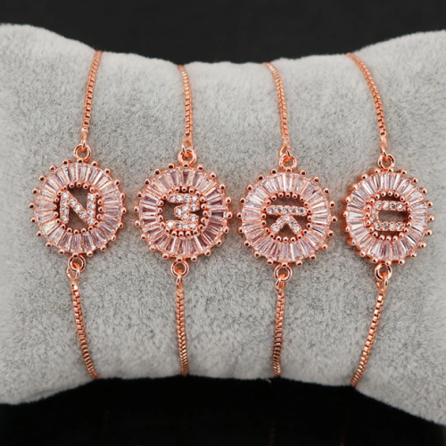 Beautiful Diamond Letter Initial Bracelet