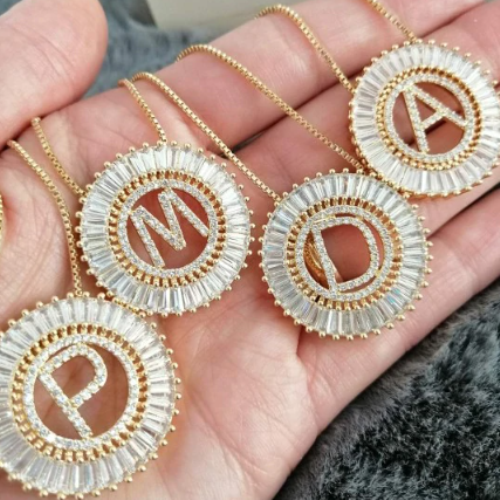 Beautiful Diamond Letter Initial Necklace